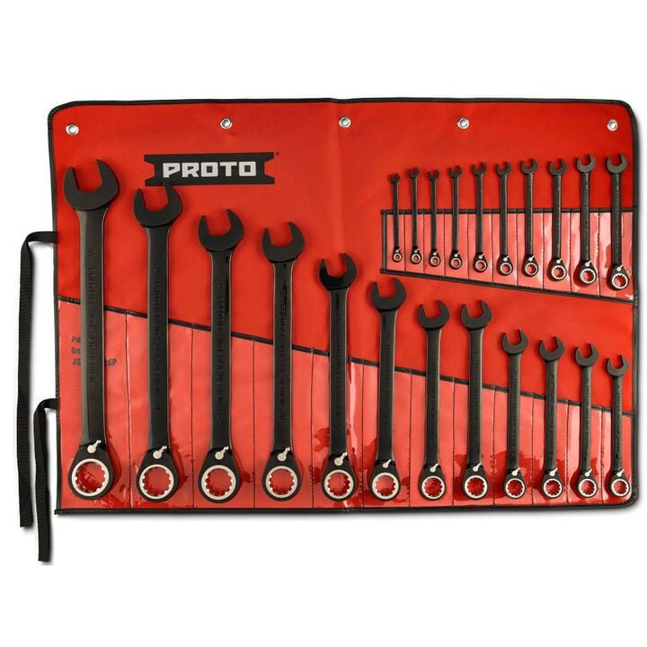 Proto 22 Piece Combination Ratcheting Wrench Set Spline, large image number 1