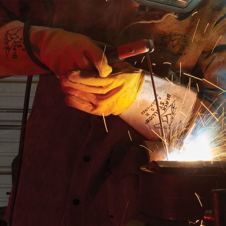 Black Stallion Welding Gloves Premium Grain Elkskin Stick, large image number 3