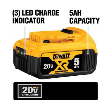 DEWALT 20-Volt Max 5.0-Amp Hours Lithium Power Tool Battery, large image number 1