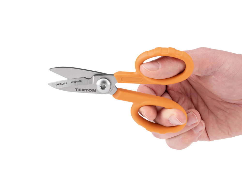 Tekton 5-1/2 Inch Compact Shop Scissors with Cutting Notch, large image number 6