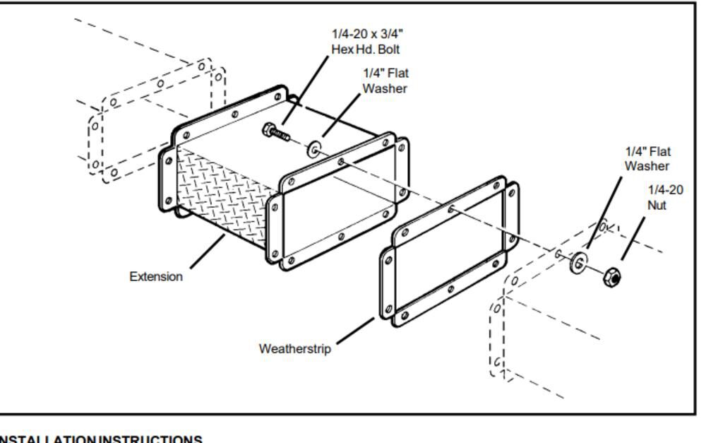 Weather Guard Extension for Conduit Carrier 238 Acme Tools