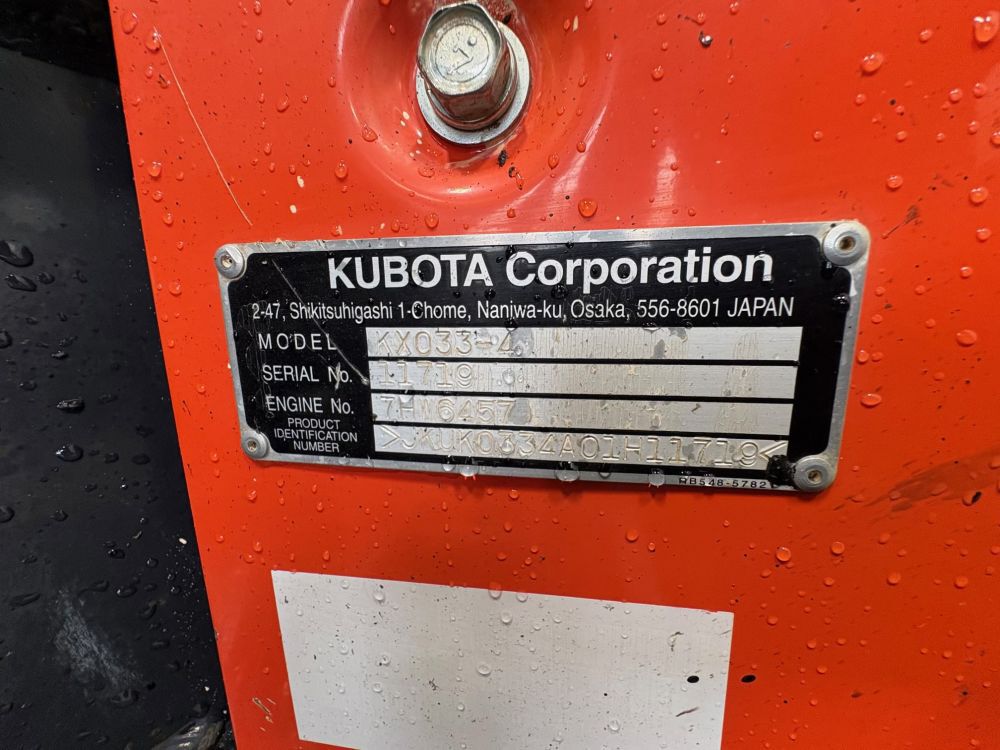 Kubota KX033-4 24.8HP Compact Tracked Excavator Used 2018, large image number 16
