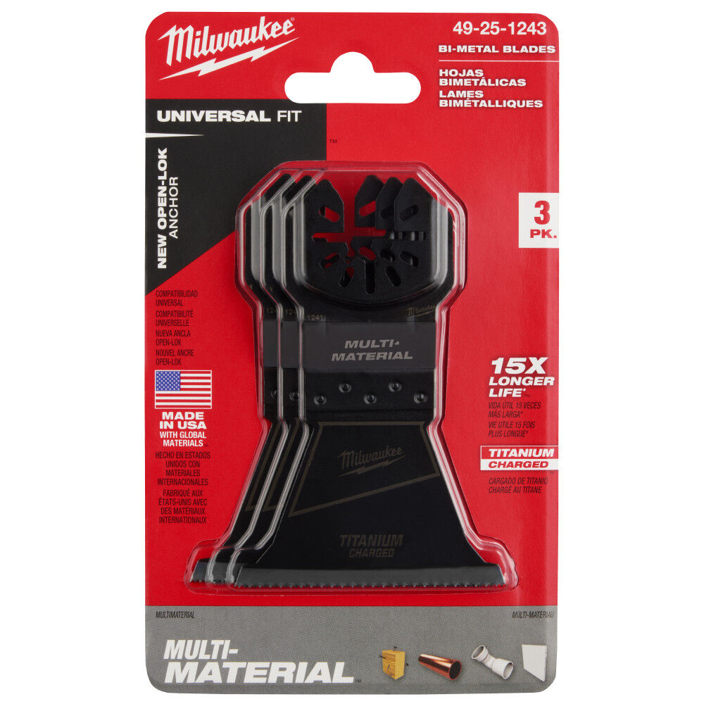 Milwaukee OPEN-LOK 2-1/2inch TITANIUM ENHANCED BI-METAL MULTI-MATERIAL BLADES 3PK, large image number 13