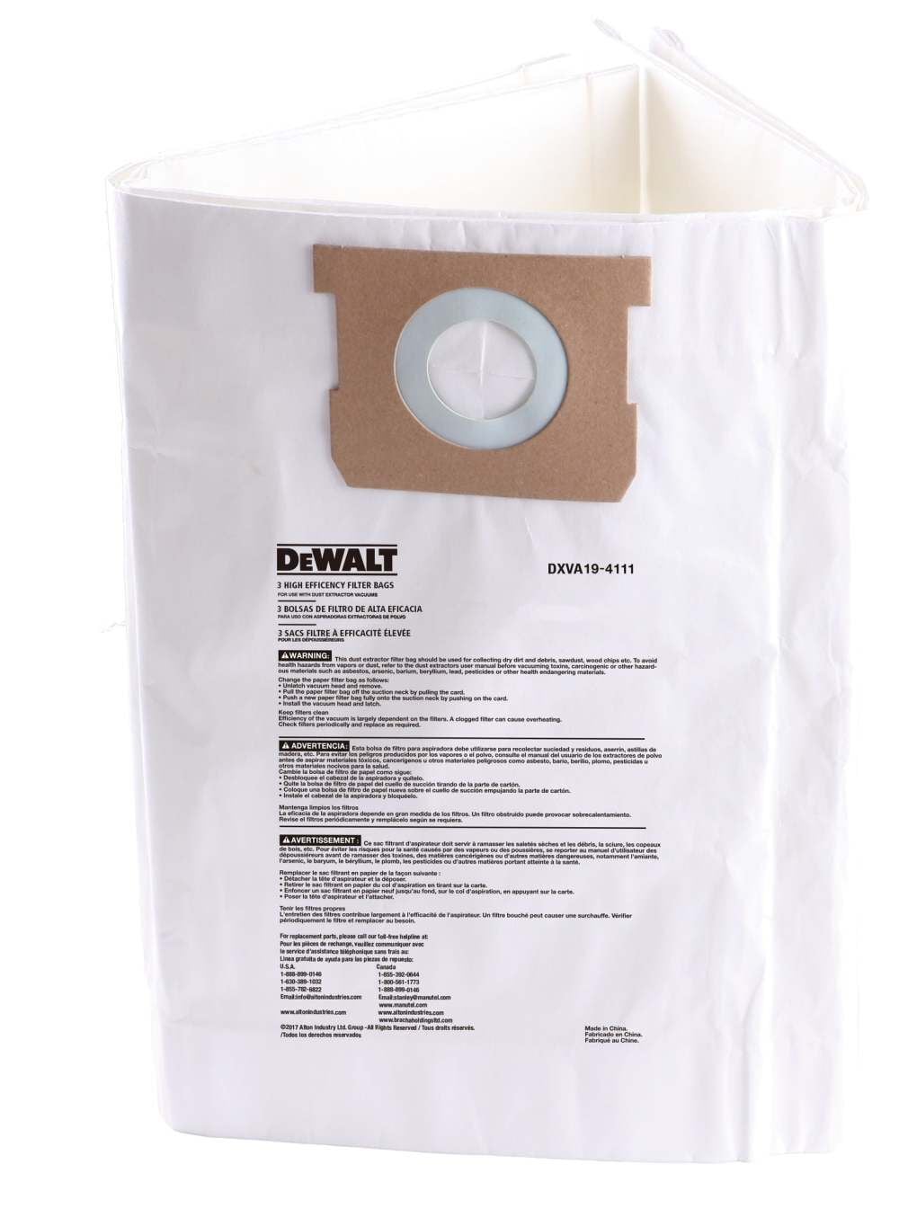 DEWALT Fine Dust Bag 6 10 Gallon 3 bags, large image number 1