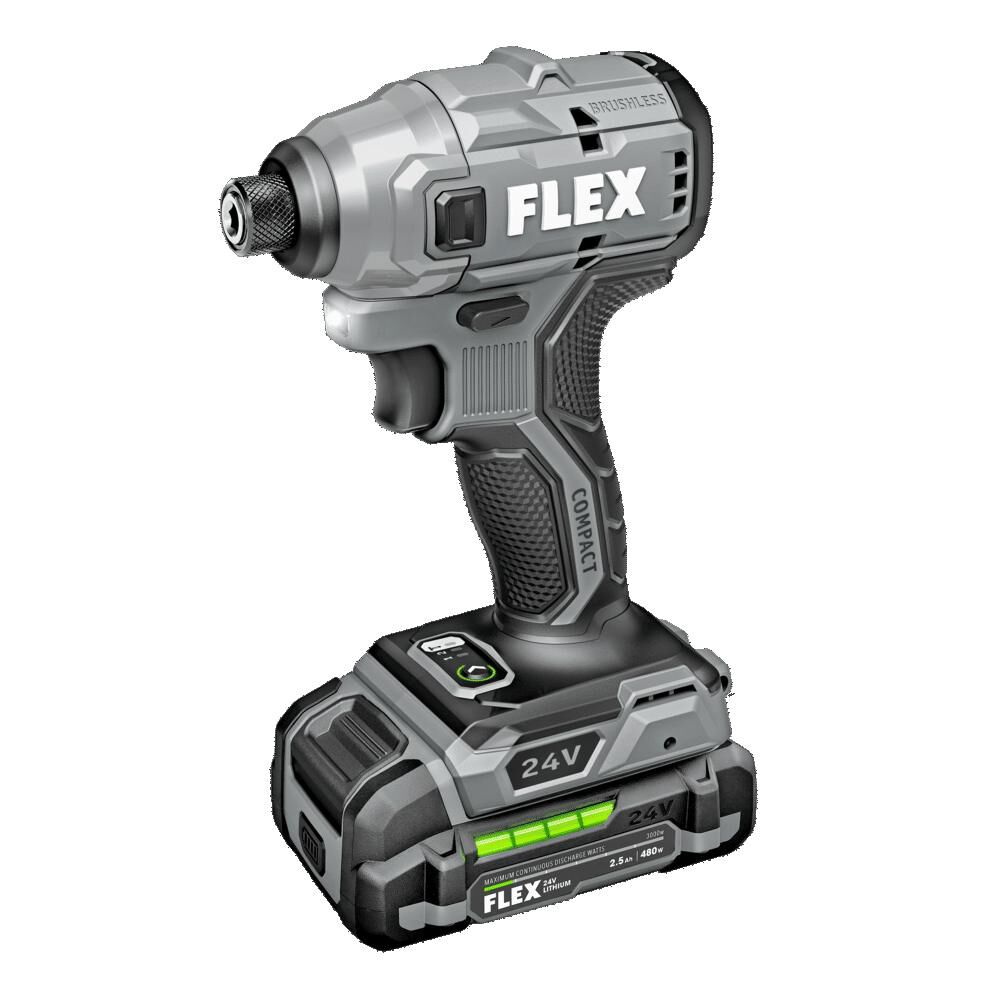 FLEX 24V Cordless 1/4 Inch Hex Compact Impact Driver Kit, large image number 4