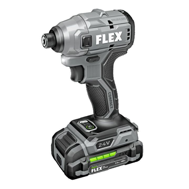 FLEX 24V Cordless 1/4 Inch Hex Compact Impact Driver Kit, large image number 3