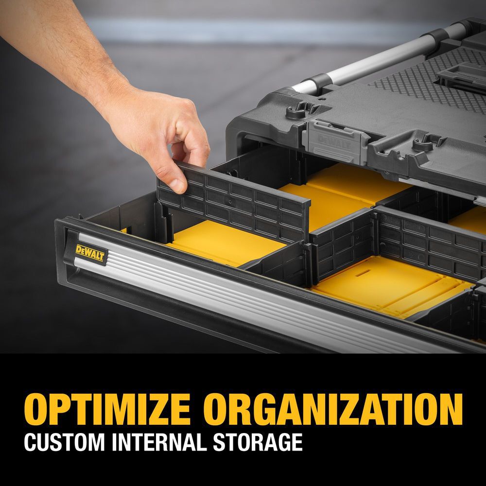 DEWALT TOUGHSYSTEM 2.0 DXL 30 Inch 2 Shallow Drawers Unit, large image number 7