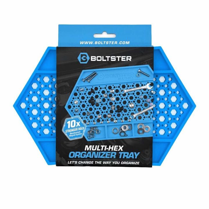 Boltster Multi-Hex Magnetic Fastener Organizer Tray Blue