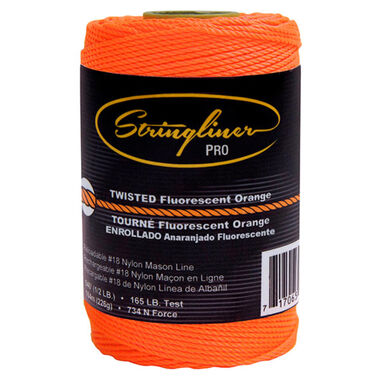 Stringliner #18 Construction Line Twisted Fluorescent Orange 540', large image number 0