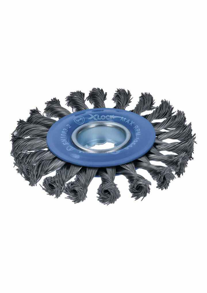 Bosch 4-1/2 Inch Wheel Dia. X-LOCK Arbor Carbon Steel Full Cable Knotted Wire Wheel, large image number 3