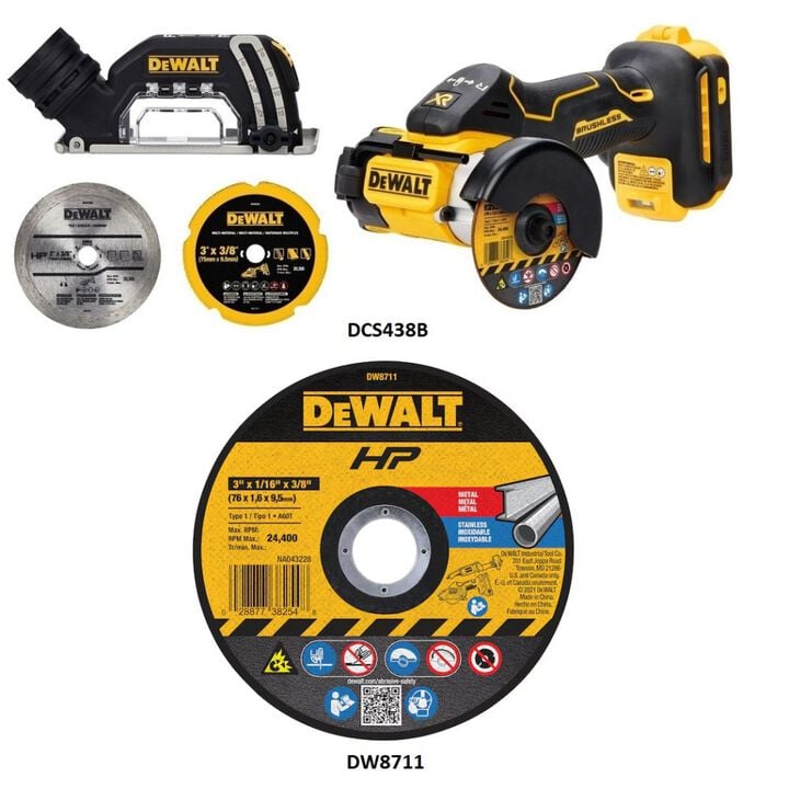 DEWALT 20V MAX XR Cordless Cut-Off Tool & Bonded Cutting Wheel Bundle, large image number 1