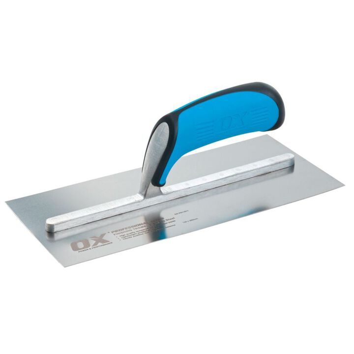 Ox Tools Pro 3 Inch x 8 Inch 75x200mm Finish Trowel Stainless Steel OX Grip, large image number 1