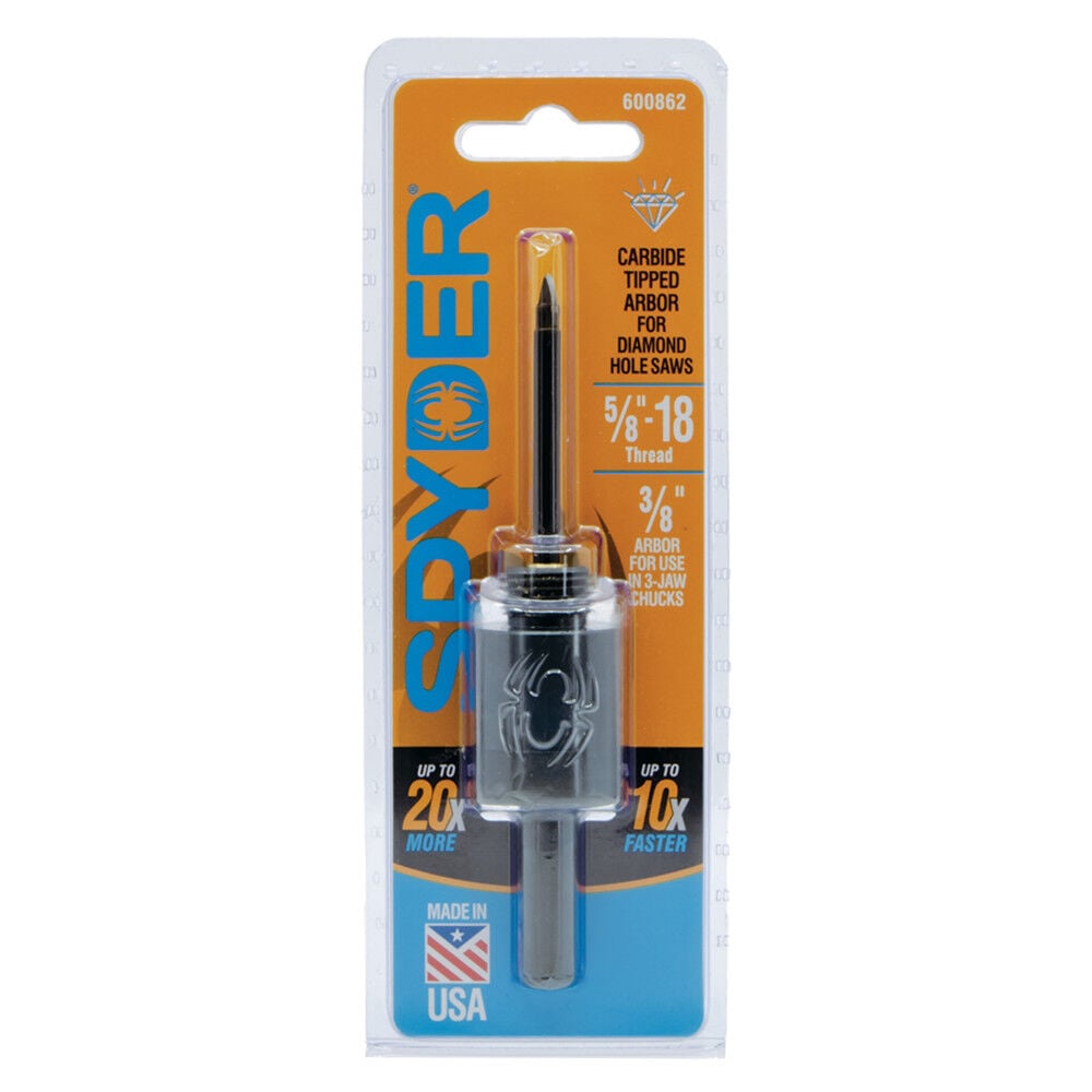 Spyder Carbide Tip Pilot Bit with Arbor Adapter for Diamond Edge Hole Saws, large image number 6