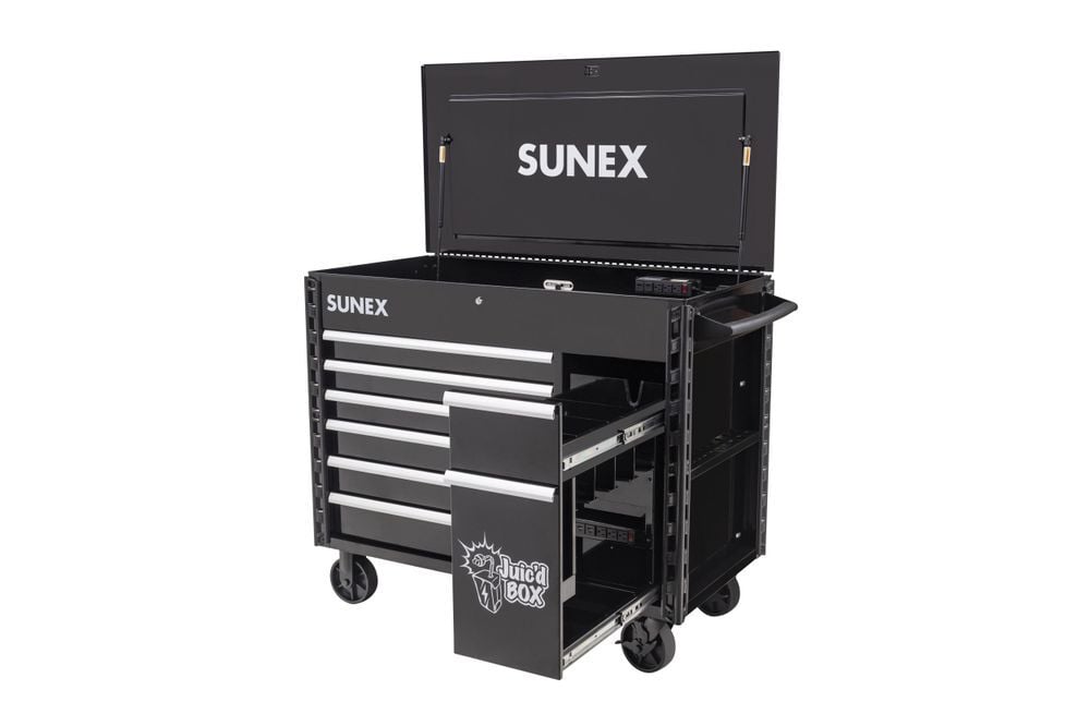 Sunex JUIC'D BOX 50 Inch 7 Drawer Powered Rolling Tool Cart, large image number 3