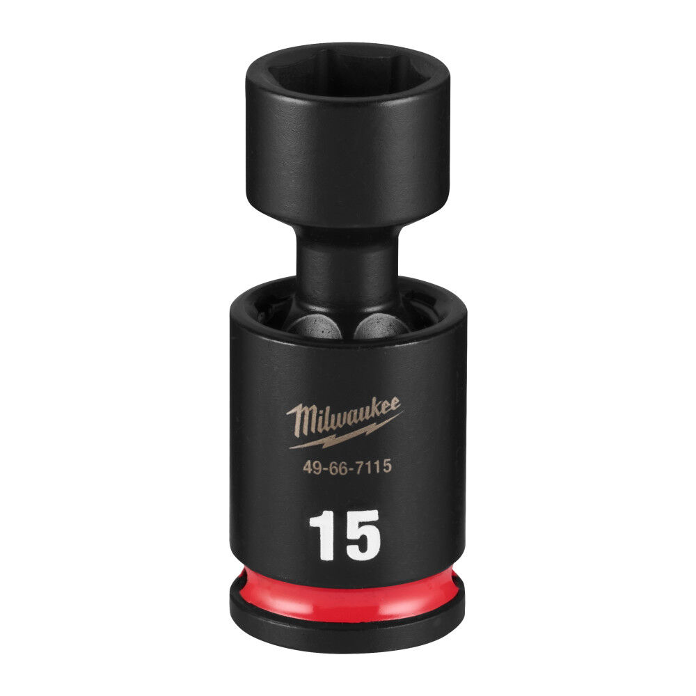 Milwaukee SHOCKWAVE Impact Duty 3/8 Inch Drive 15MM Standard Swivel Socket - 49-66-7115