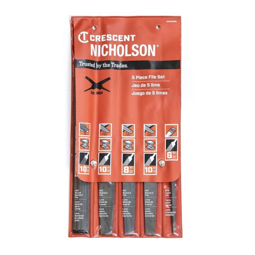 Crescent Nicholson General Purpose File Set, 5 Pieces, large image number 2
