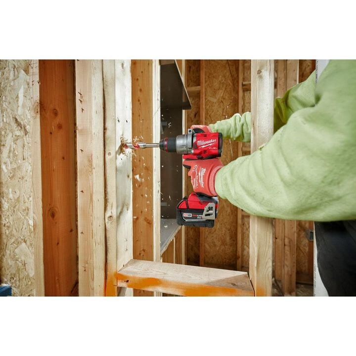 Milwaukee M18 FUEL 1/2 Inch Drill/Driver (Bare Tool) & 4pc SHOCKWAVE Impact Duty 2 9/16 Magnetic Nut Driver Set Bundle, large image number 8