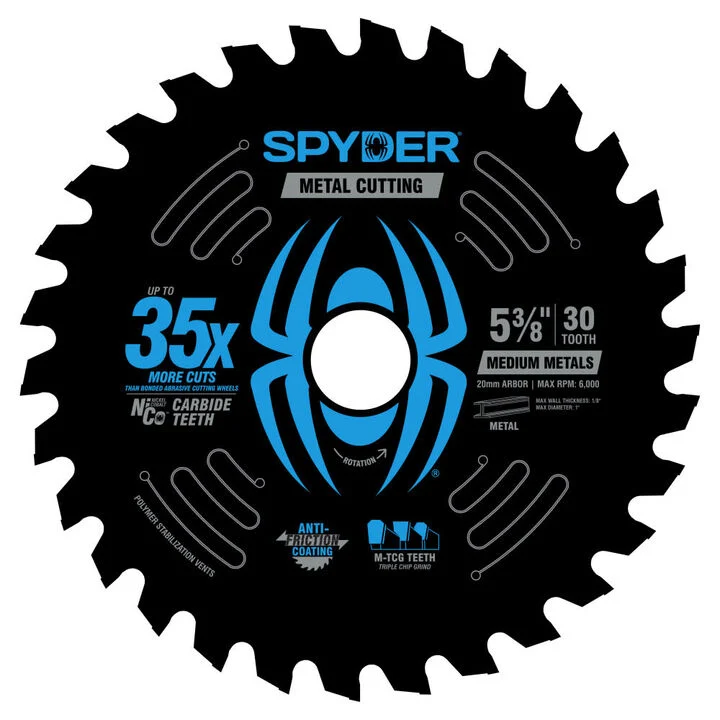 Spyder 5-3/8 Inch 30T Circular Saw Blade for Medium Metals