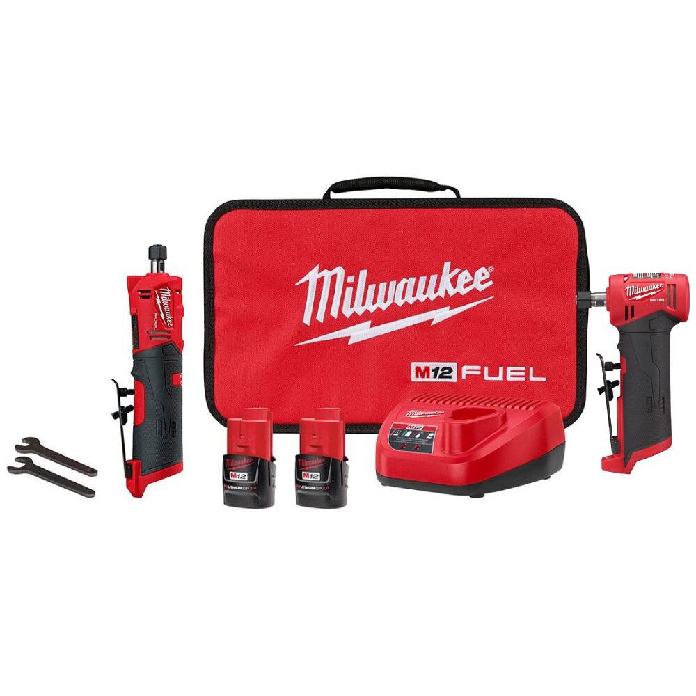 Milwaukee M12 FUEL Straight Die Grinder Right Angle Die Grinder