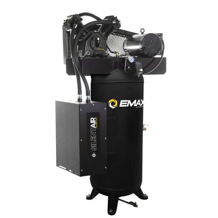 EMAX 230V 5HP 1PH 60 Gallon Vertical Piston Air Compressor, large image number 0