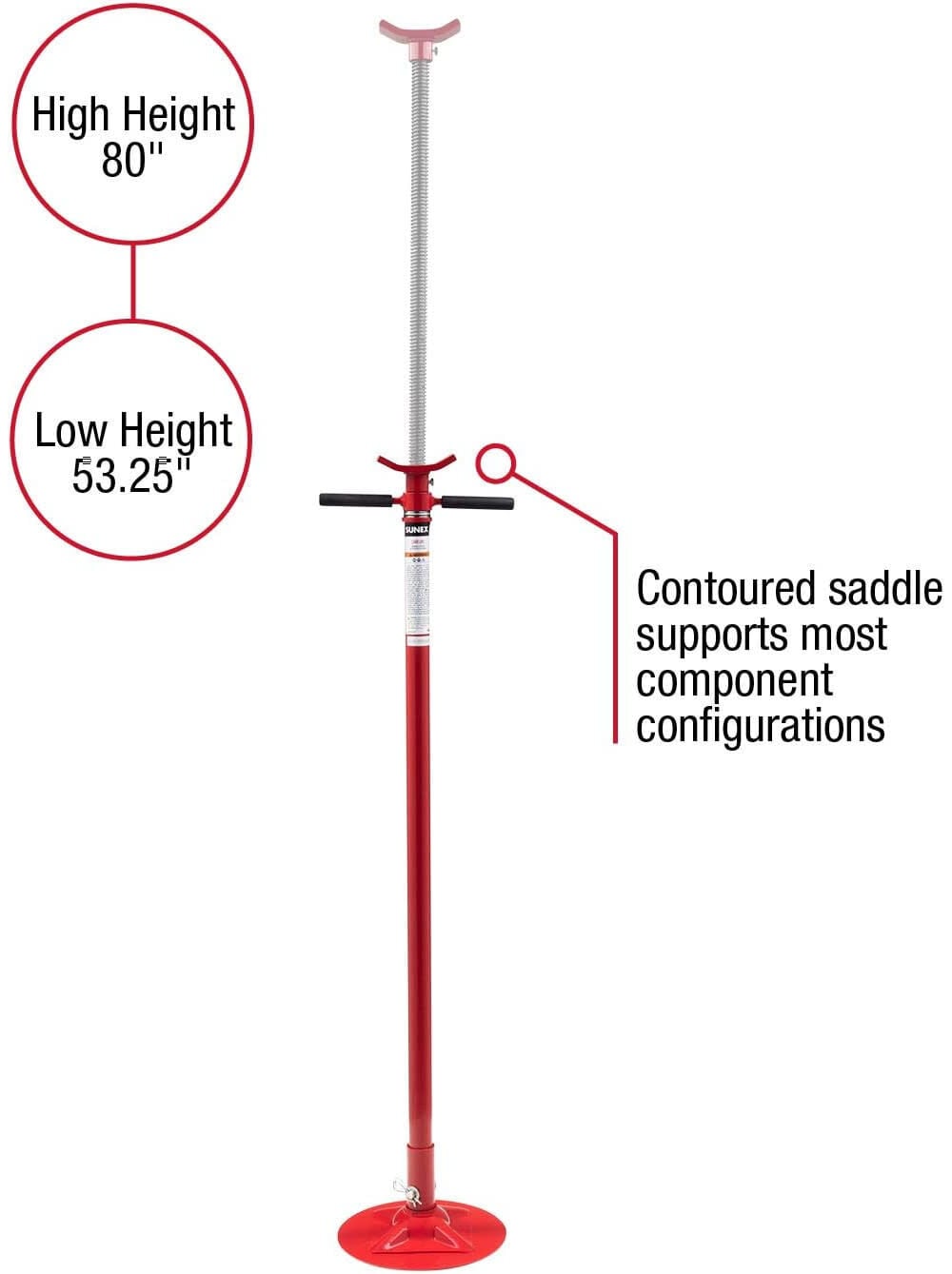Sunex 1500 lb Metal Underhoist Support Stand, large image number 2