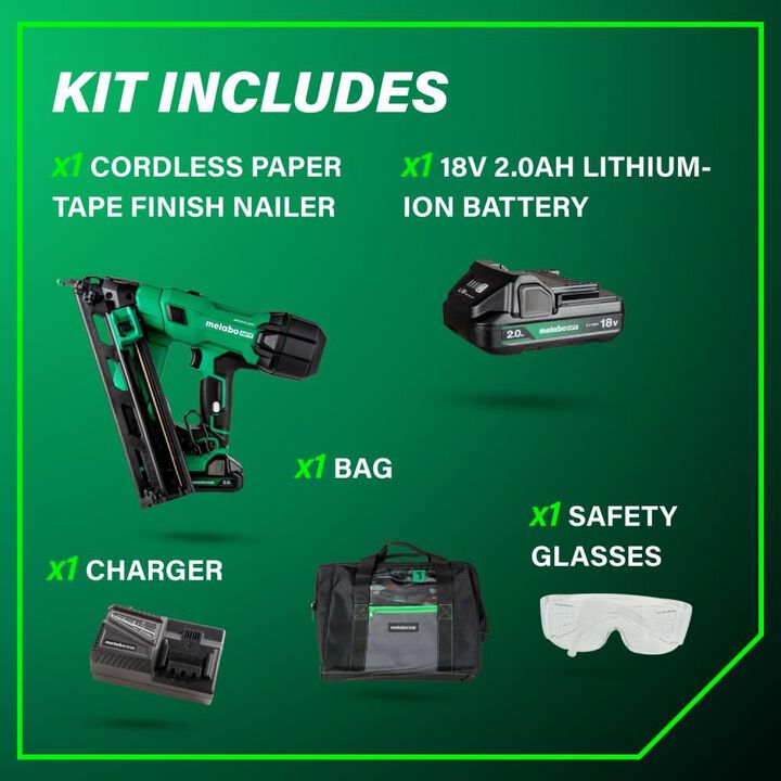 Metabo HPT 18V MultiVolt Brushless 15-Gauge Angled Finish Nailer 2 Ah Kit, large image number 4