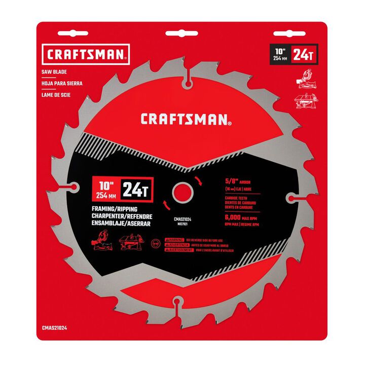 CRAFTSMAN 10 Inch 24T Framing/Ripping Saw Blade, large image number 3