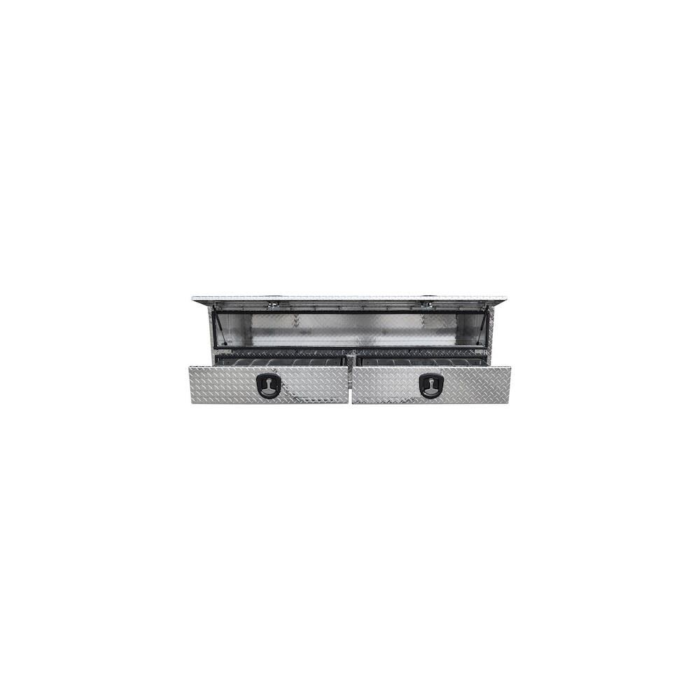 Buyers Products Company 21 x 18 x 72 Inch Diamond Tread Aluminum Heavy-Duty Flatbed Contractor With Lower Drawers, large image number 17