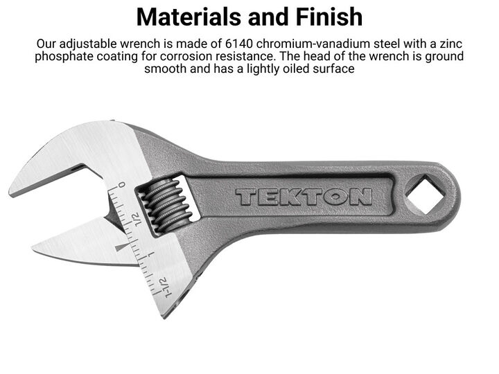 Tekton Adjustable Wrench Set, 1-1/2 Inch Jaw Capacity, 2 Pieces (6, 9 Inch), large image number 6