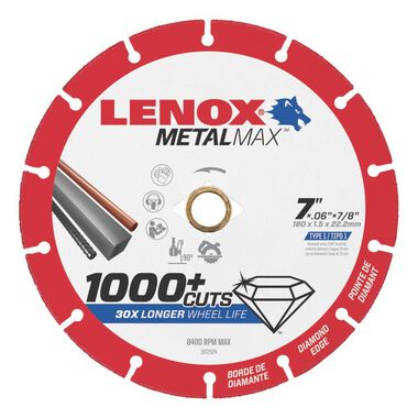 Lenox MetalMax Diamond Grit 7-in Cutting Wheel, large image number 0