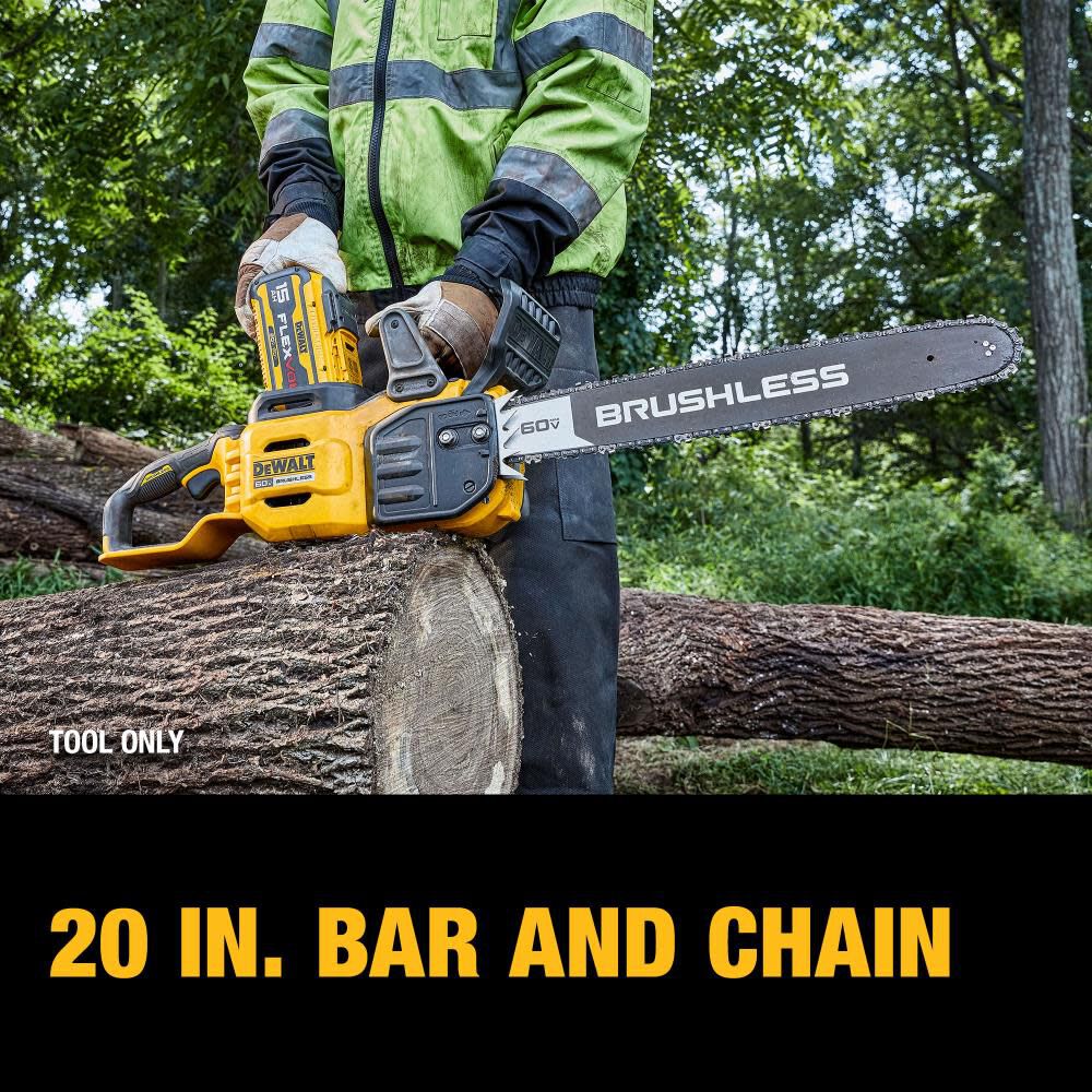DEWALT FLEXVOLT 60V MAX 20inch Chainsaw Bare Tool DCCS677B