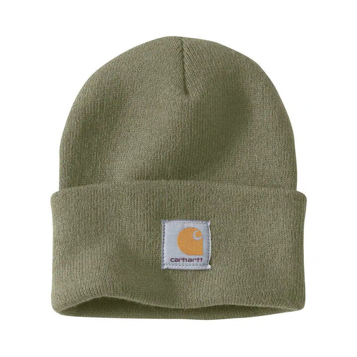 Carhartt A18 Acrylic Knit Cuffed Beanie, Dusty Olive, OSFM