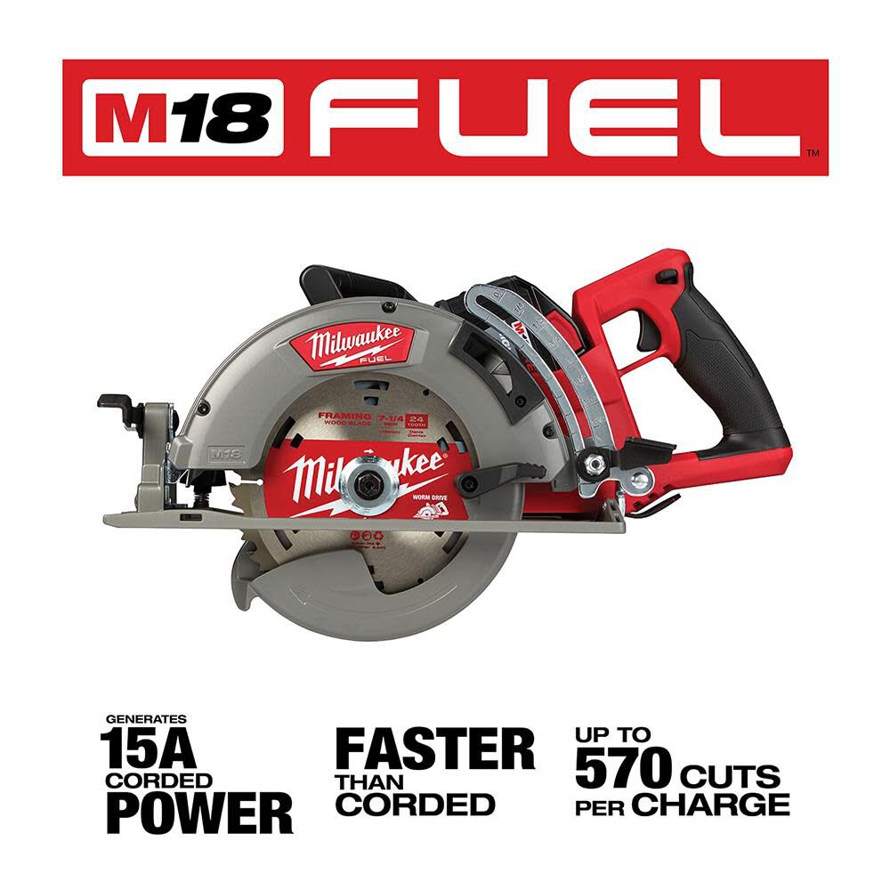 Milwaukee M18 FUEL Rear Handle 7 1 4 in. Circular Saw Kit 2830 21HD Acme Tools
