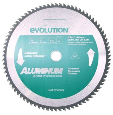 Evolution Power Tools 12-in 80-Tooth Dry Standard Tungsten Carbide-Tipped Steel Circular Saw Blade