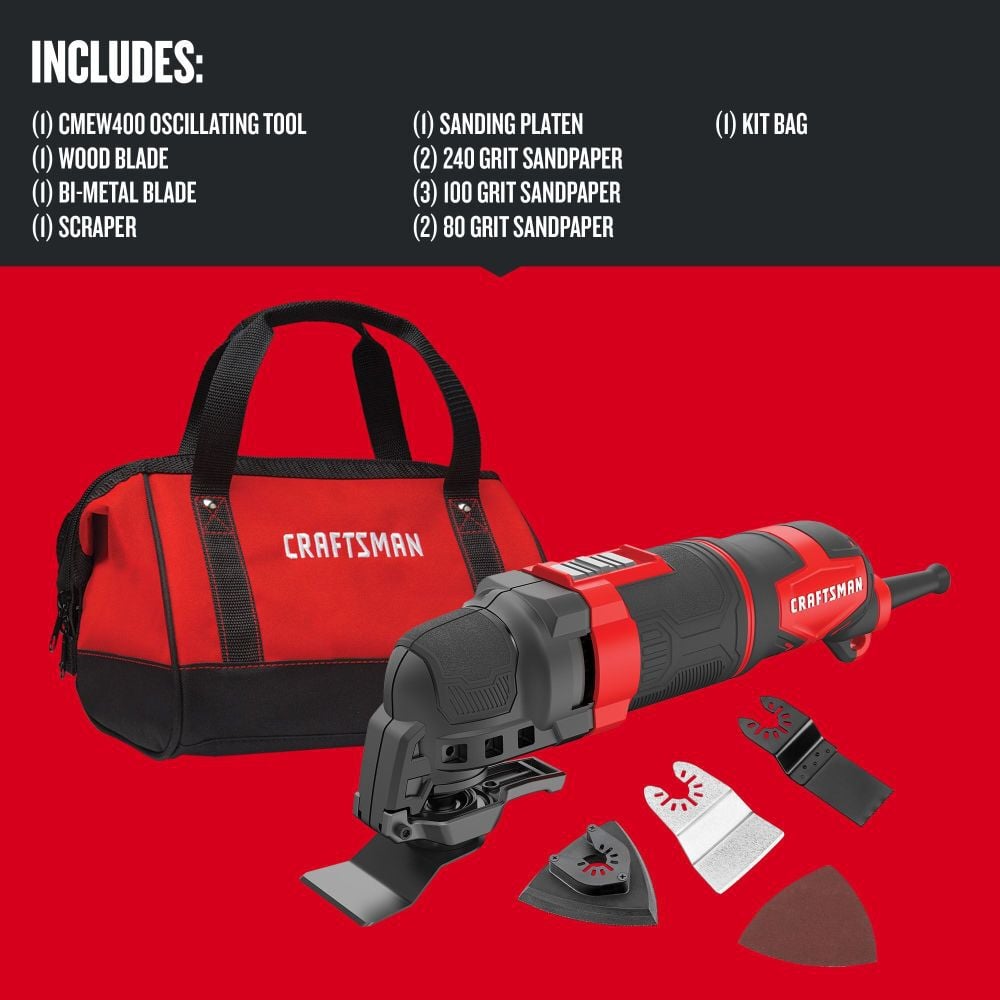 CRAFTSMAN 3 Amp Electric Oscillating Tool Set, large image number 4