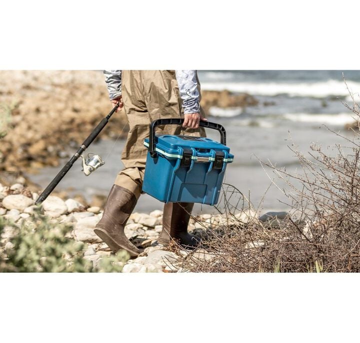 Pelican Polypropylene Personal Cooler with Handle, 14 Quarts, White and Gray, large image number 9