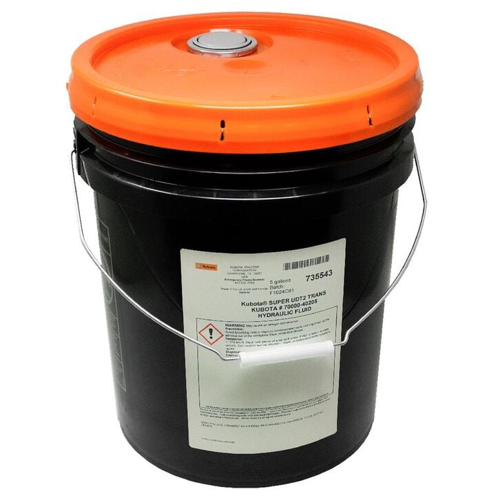Kubota Parts 5 Gallon Pail Super UDT2 Universal Liquid Trans-Hydraulic Fluid, large image number 1