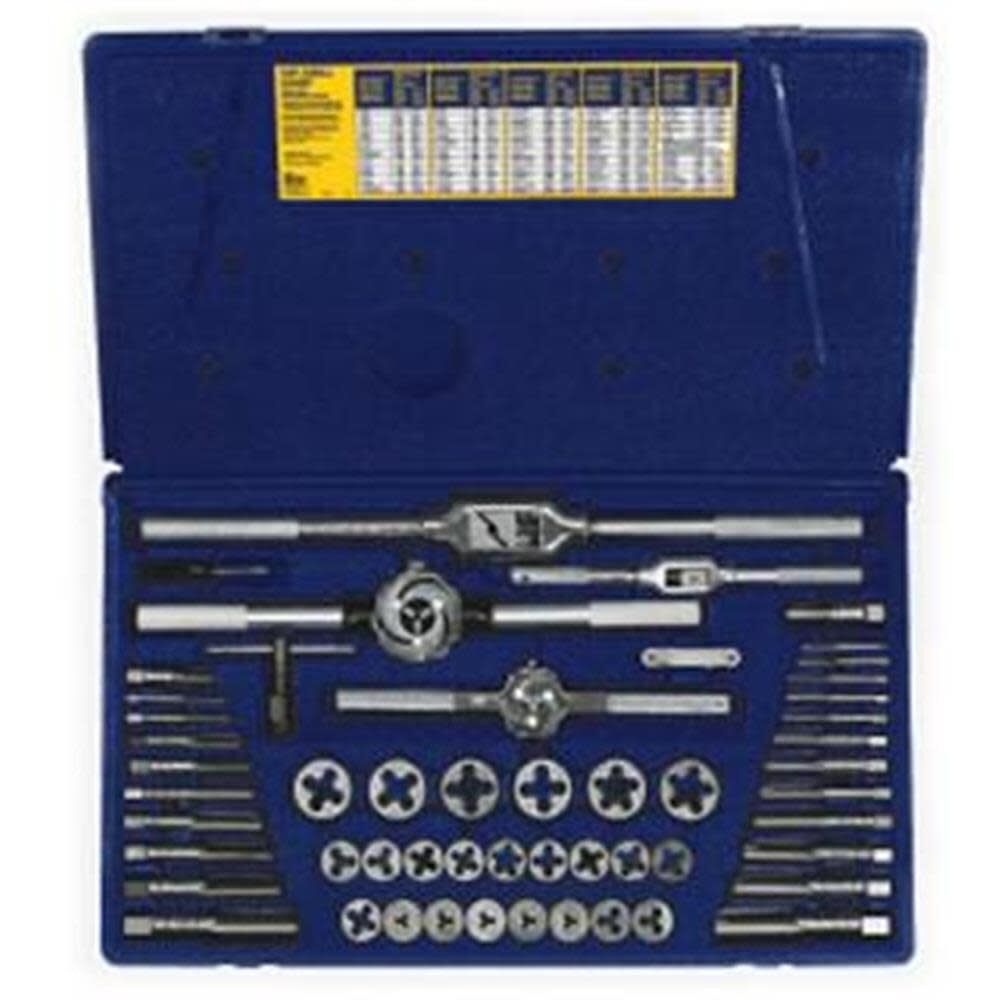 Irwin 53pc Machine Screw Fractional Tap and Die Set - 24640