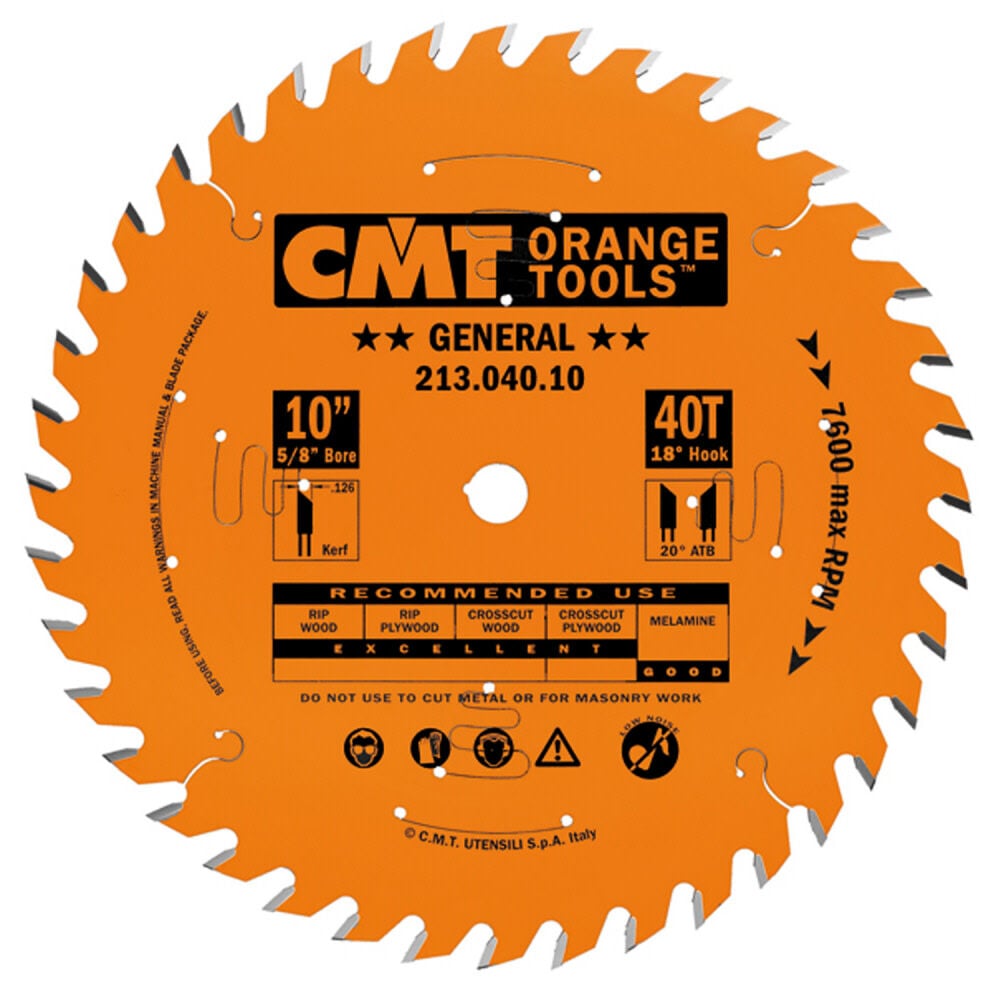 CMT 10 In x 40 x 5/8 In Industrial General Purpose Blades, large image number 1