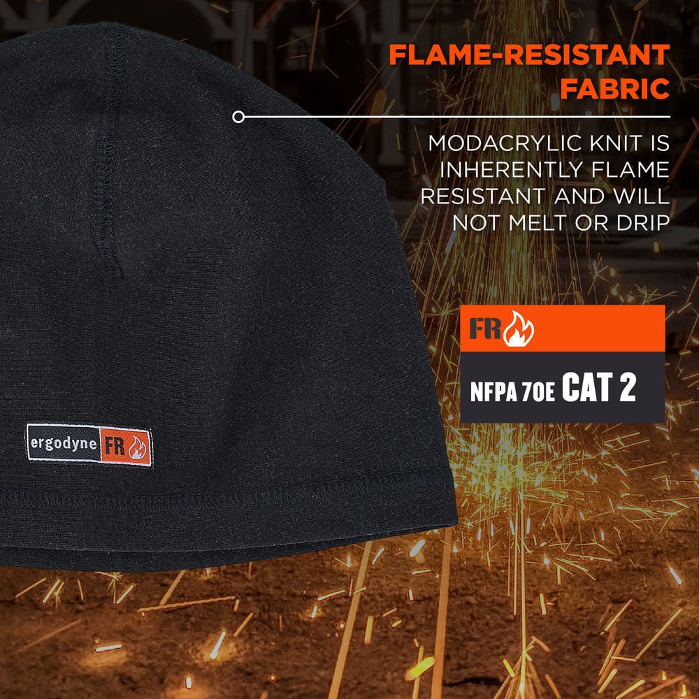 Ergodyne 6817 Black FR Winter Skull Cap, large image number 3
