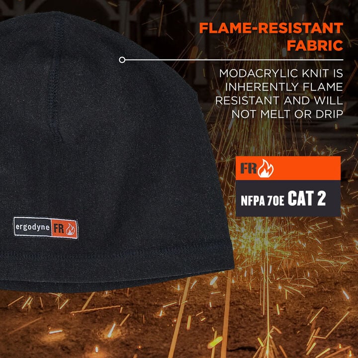 Ergodyne 6817 Black FR Winter Skull Cap, large image number 2