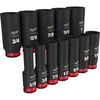 Milwaukee Impact Socket 12PC 3/8in Drive SAE DP 6Point Tool Set, small image number 4