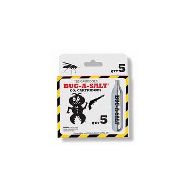 Bug-A-Salt Small Neck Carbon Dioxide Cartridge for Shred-ER Gun 5pk