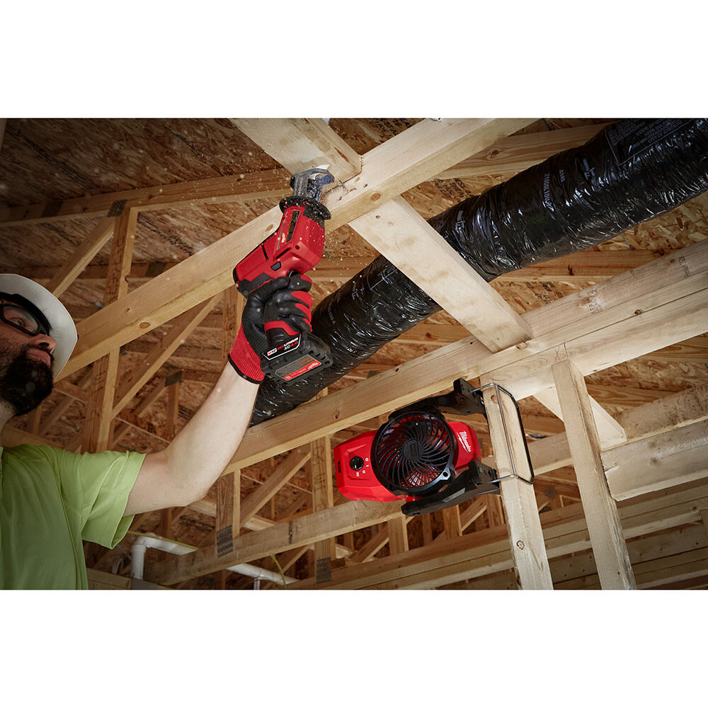 Milwaukee M12 Mounting Fan with 2.0Ah Battery & Charger Starter Kit Bundle, large image number 7