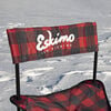 Eskimo Folding Ice Fishing Chair with 600 Denier Plaid Pattern Fabric and Carrying Bag, small