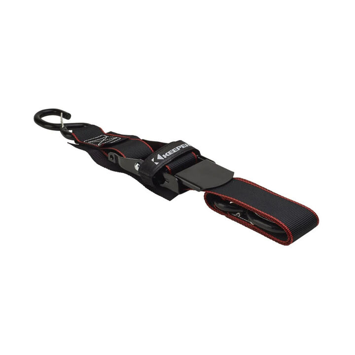 Keeper 1-3/4 Inch x 4 Ft. Black 500 Lbs Transom Tie-Down Strap, 2 Pack, large image number 1