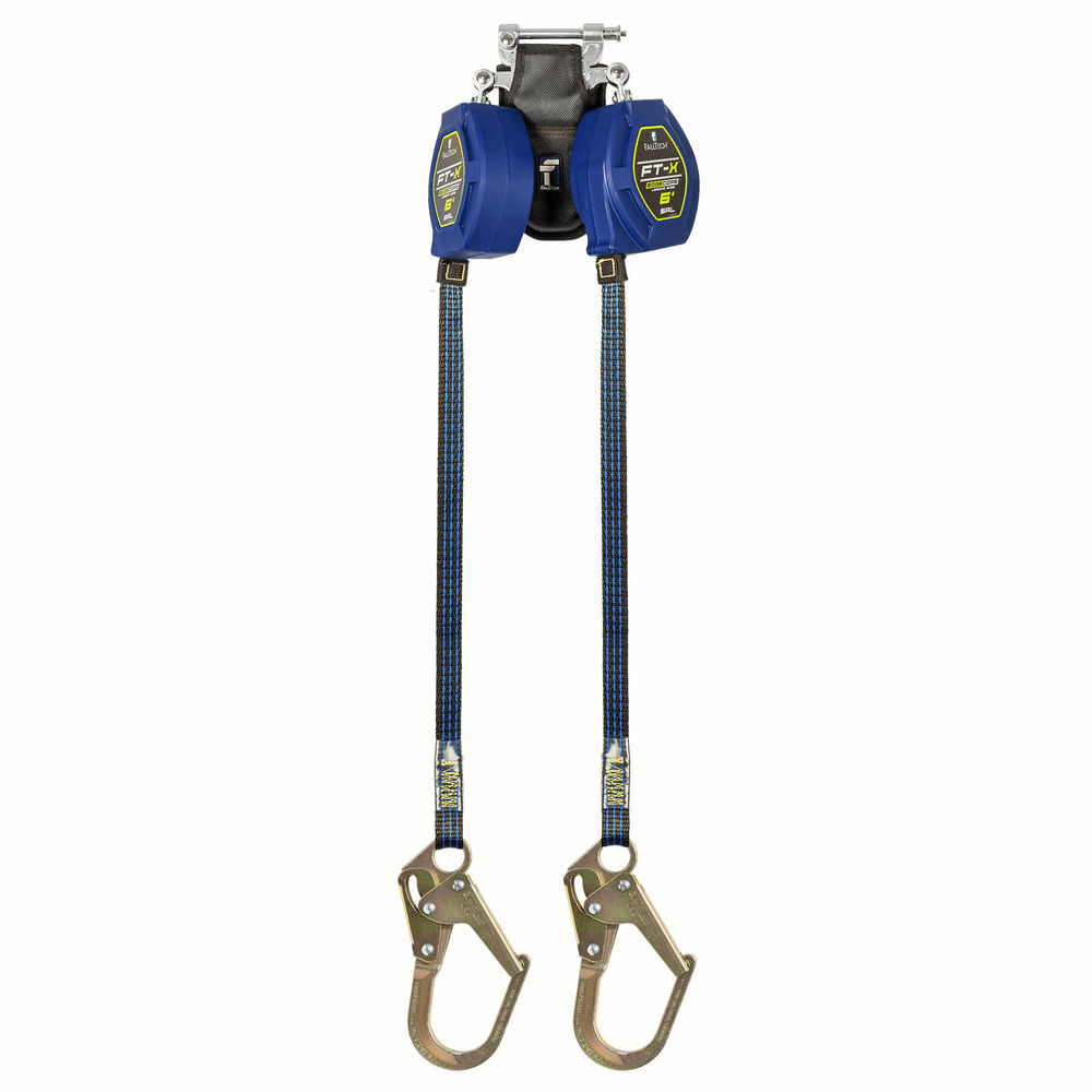 Falltech 6ft FT-X EdgeCore Class 2 Twin-Leg LE SRL with Mini Rebar Hooks, large image number 1