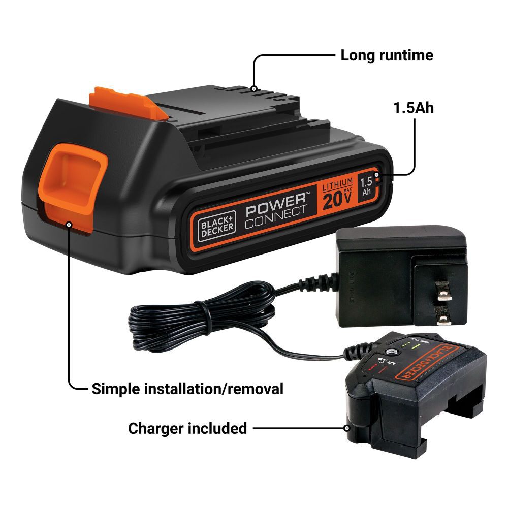 Black and Decker 20V MAX PowerConnect 1.5Ah Kit, large image number 2