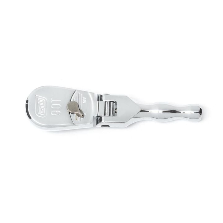 GEARWRENCH 3/8in Drive 90 Tooth Stubby Flex Head Teardrop Ratchet 5in, large image number 0