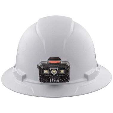 Klein Tools Hard Hat Non-vented Full Brim with Rechargeable Headlamp White, large image number 8